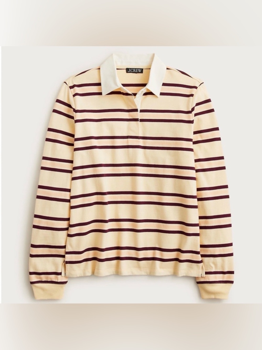 NWT J. Crew New Premium-Weight Classic Rugby Shirt in Jane Stripe - Small